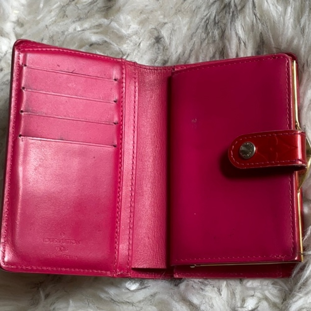 Louis Vuitton Red Wallet pink interior - Picture 4 of 7